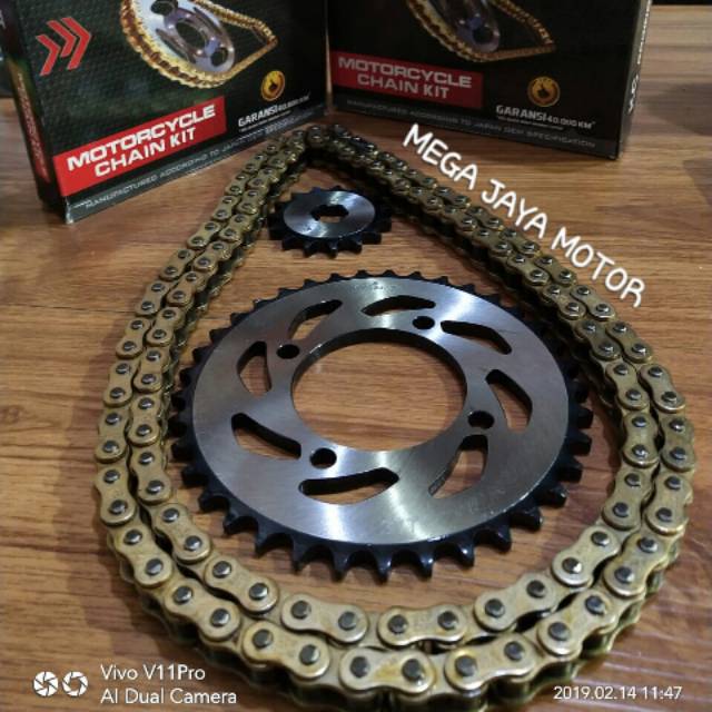 GEAR PAKET RXK PLUS RANTAI KC RACING GEAR SET