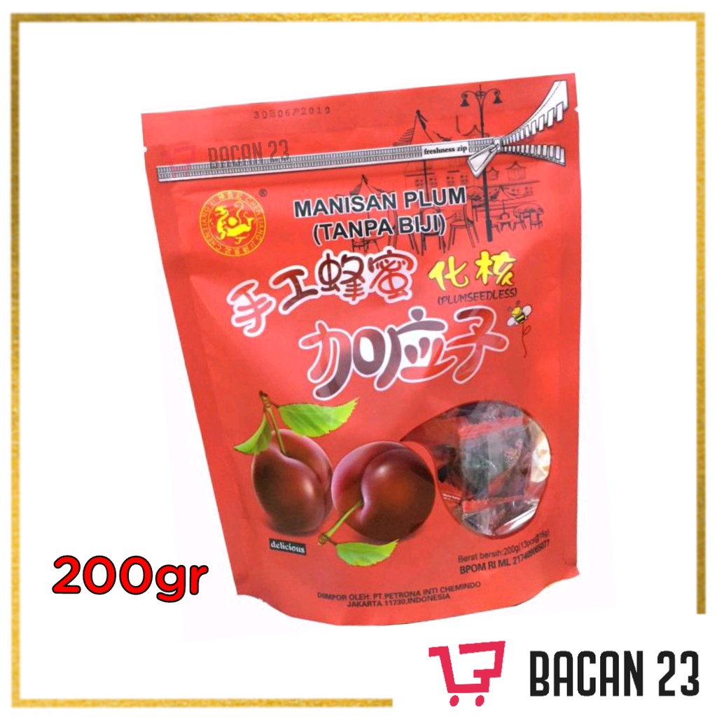 Manisan Plum Tanpa Biji CLJ ( 200 gr ) / Plum Seadless / Manisan Imlek / Bacan 23 - Bacan23