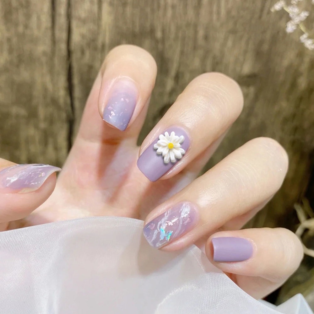 Mxbeauty Bunga Aster 3d Bahan Resin Warna Permen Untuk Dekorasi Nail Art