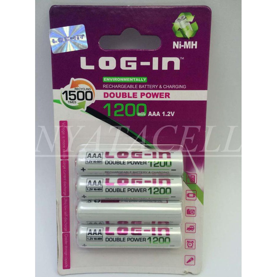NEW BATERAI LOG IN AAA 1.2V NIMH RECHARGEABLE /BATRE/ENELOOP/ISI ULANG MILENIA