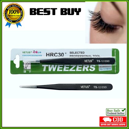 PINSET EYELASH Extension Tweezer bulu mata PINSET Bulumata LURUS Serbaguna VETUS