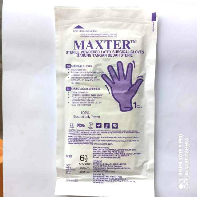 Handscoon/ sarung tangan steril Maxter | Shopee Indonesia