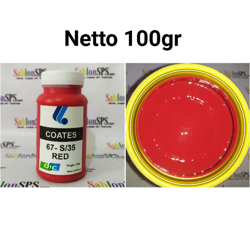 TINTA SABLON GELAS COATES 67 - S/35 MERAH RED 100GR