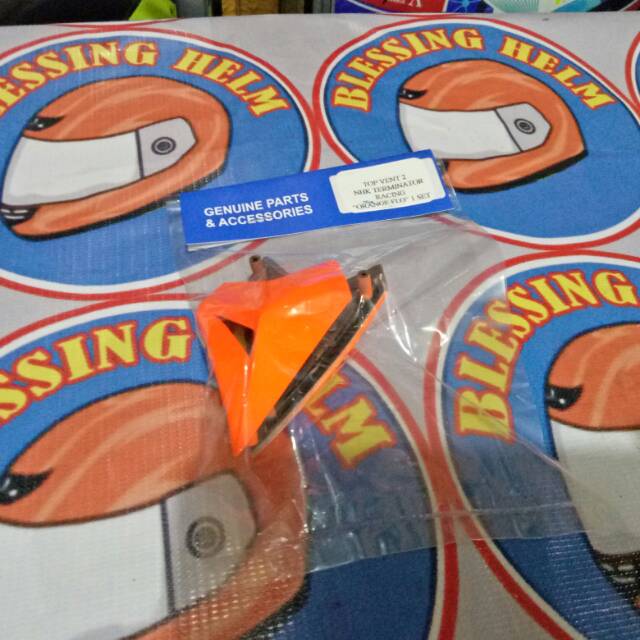 VENTILASI HELM FULL FACE NHK GP PRO TOP VENT 2 ORANGE FLO BAGIAN ATAS BELAKANG