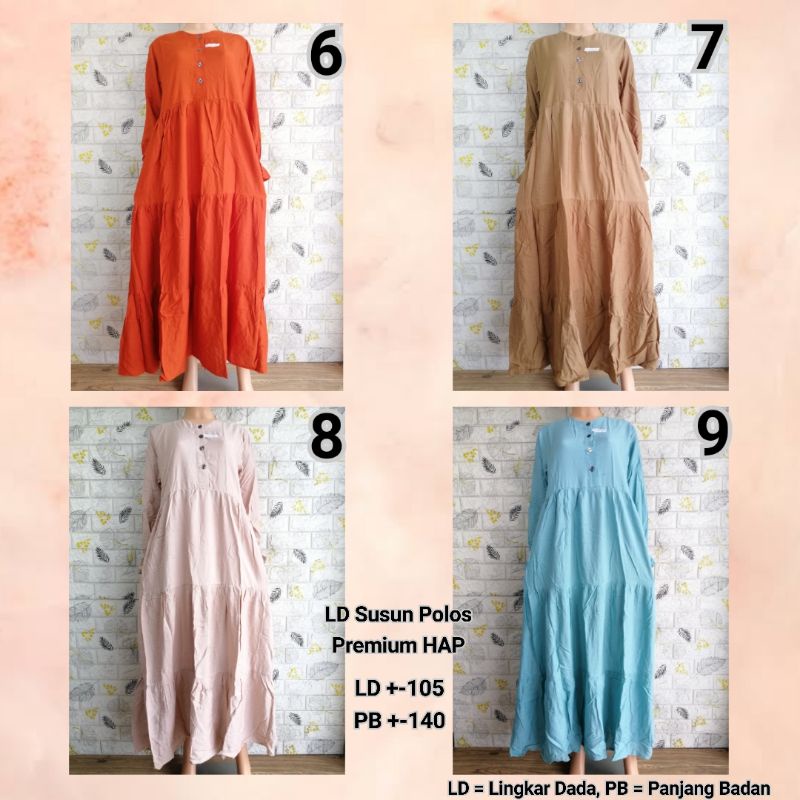 BARU! LD Susun Polos HAP Premium Adem Rayon Busui Friendly