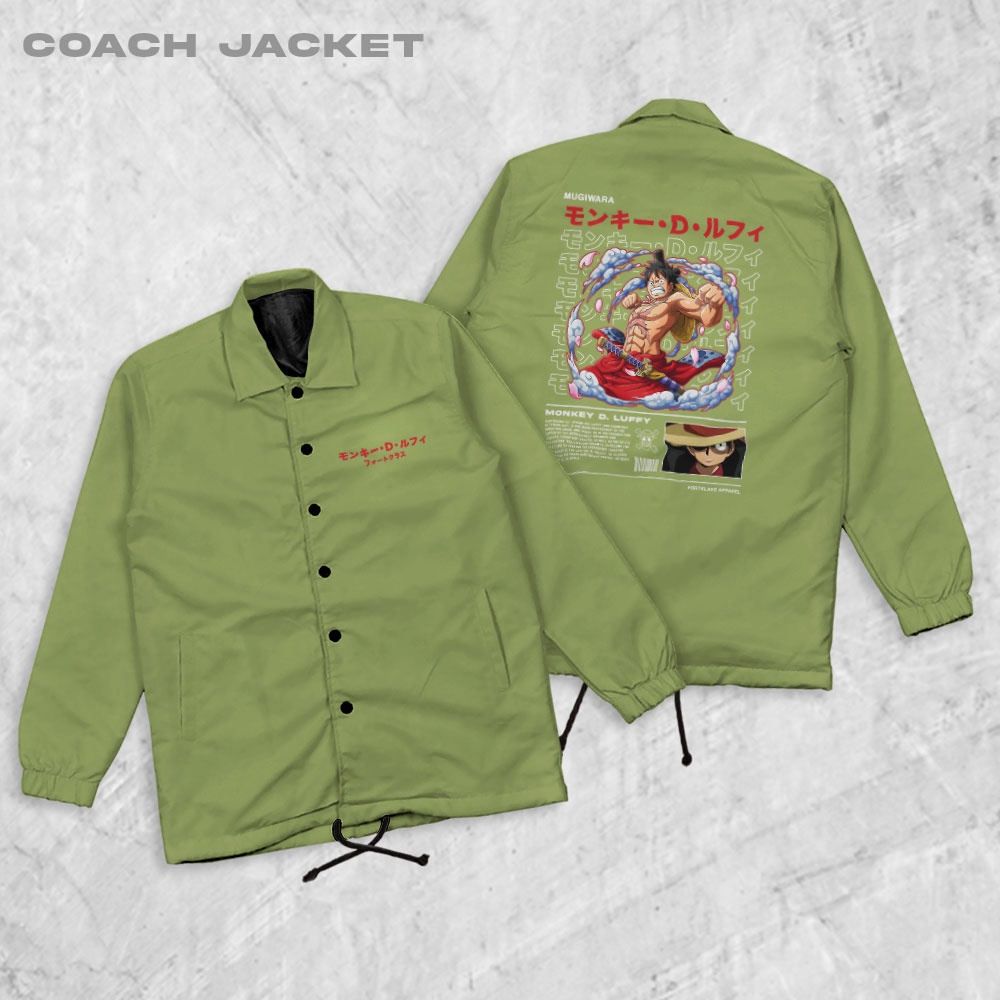 Fortglass Luffy Coach Jaket Pria Outwear Unisex Parasut