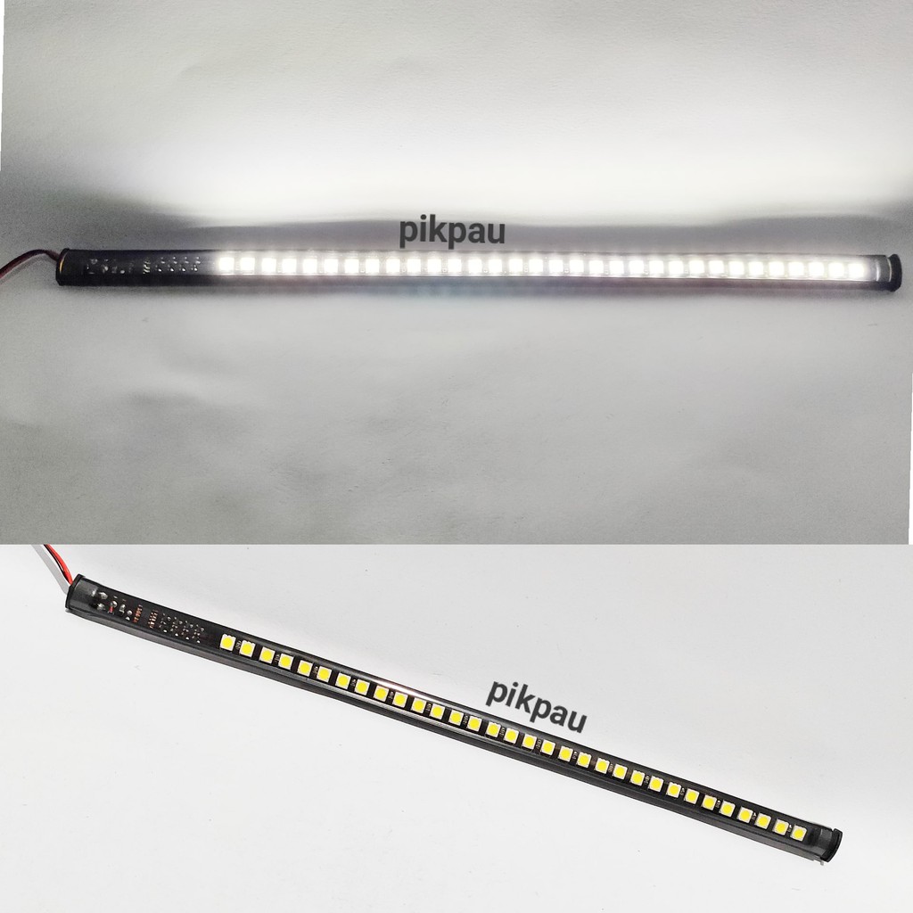 Lampu LED Strobo Strip 32cm Fleksibel dan Waterproof 12V Banyak Mode Welcome Warna Putih