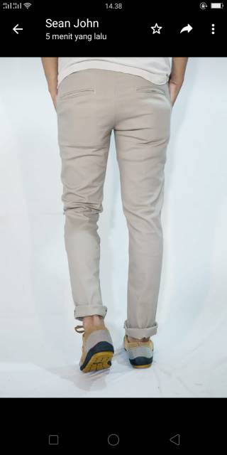 POPULER Celana Chino Bahan Adem Nyaman Cocok Buat Musim Dingin GAYA COWOK POLO KASUAL Size Abu Khaki