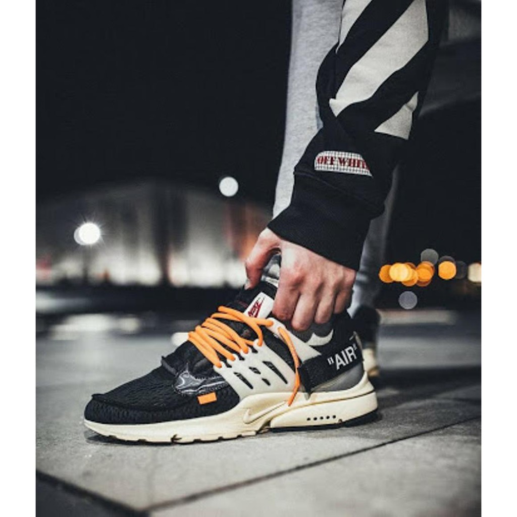 SEPATU SNEAKER NIKE AIR PRESTO OFF WHITE OFFWHITE HITAM PREMIUM ORIGINAL VIETNAM COWOK CEWEK HANGOUT