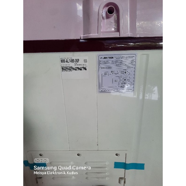 Mesin cuci 2 tabung Polytron 9kg WM 1490 INP