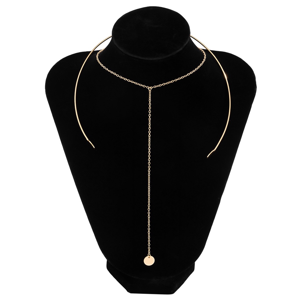 Hu Hu Hu Hu Hu Alat Bantu Pasang Kacamata♡ 2pcs / Set Kalung Choker Rantai Klavikula Rumbai Panjang Dapat Disesuaikan Untuk Hadiah