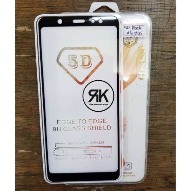Tempered glass Samsung A6 plus 2018 Full screen cover guard anti gores kaca