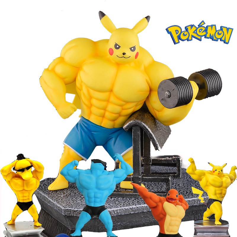 Action Figure Model Pikachu Squirtle Charmander Bulbasaur Bahan PVC Untuk Dekorasi Mobil