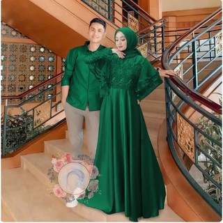 GAMIS COUPLE BAJU  LEBARAN  2021  KELUARGA  MUSLIM PASANGAN 