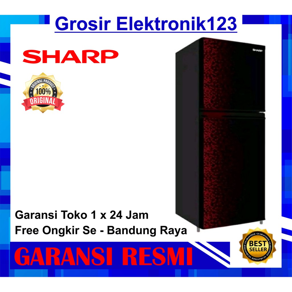 KULKAS 2 PINTU SHARP SJ-316MG SHAR SJ316MGGB/GR KULKAS SHARP 2 PINTU