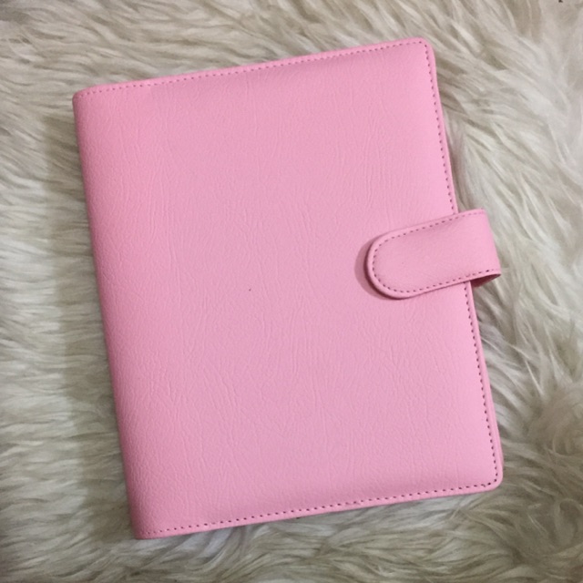 

Binder Kulit Polos Pink Soft A5/20 Ring