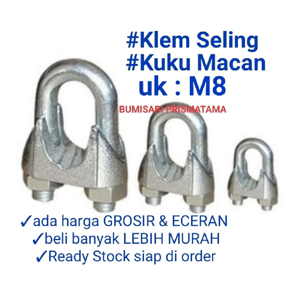 Klem seling 8 mm / Klem seling / Klem seling murah