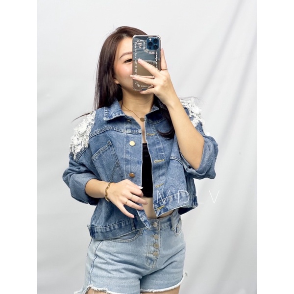 MDLV ~ 2018 JEANS JASMINE JAKET KOREA TERBARU JAKET DENIM PREMIUM IMPORT TIFANNY JEAN FASHION IMPORT