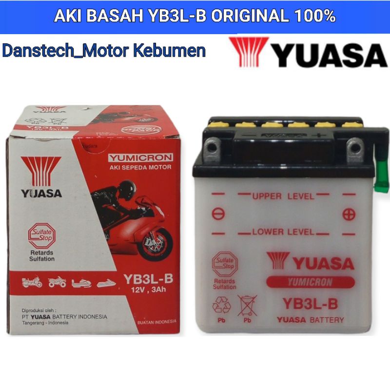 Jual Yuasa Aki Basah Motor YB3L-B-(BA) Indonesia|Shopee Indonesia