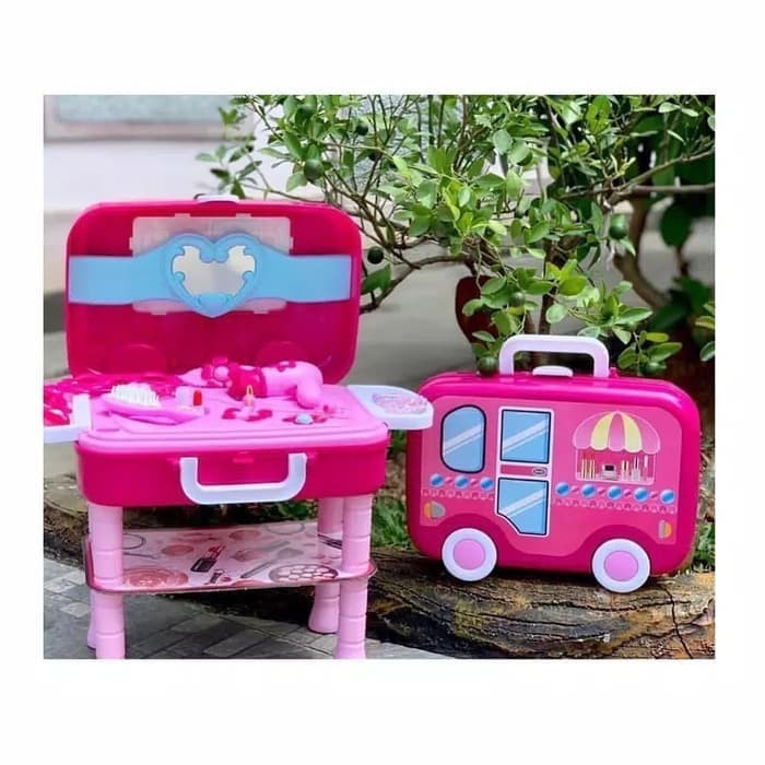 Mainan Beauty Dressing Portable Suit case 1800-19 Make Up - Mainan Dandan Anak Perempuan