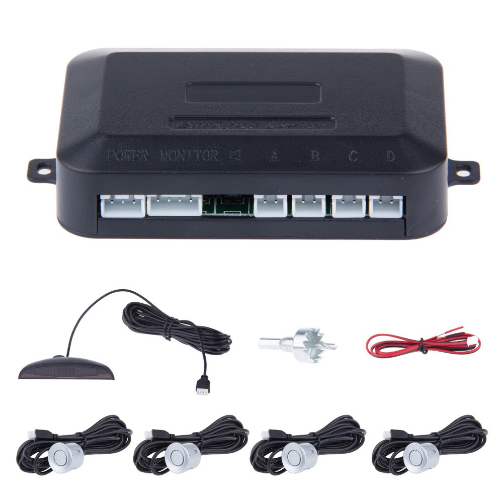 Parktronic Radar LED dengan 4 Sensor Parkir Mobil - LH811A8R62 - Black