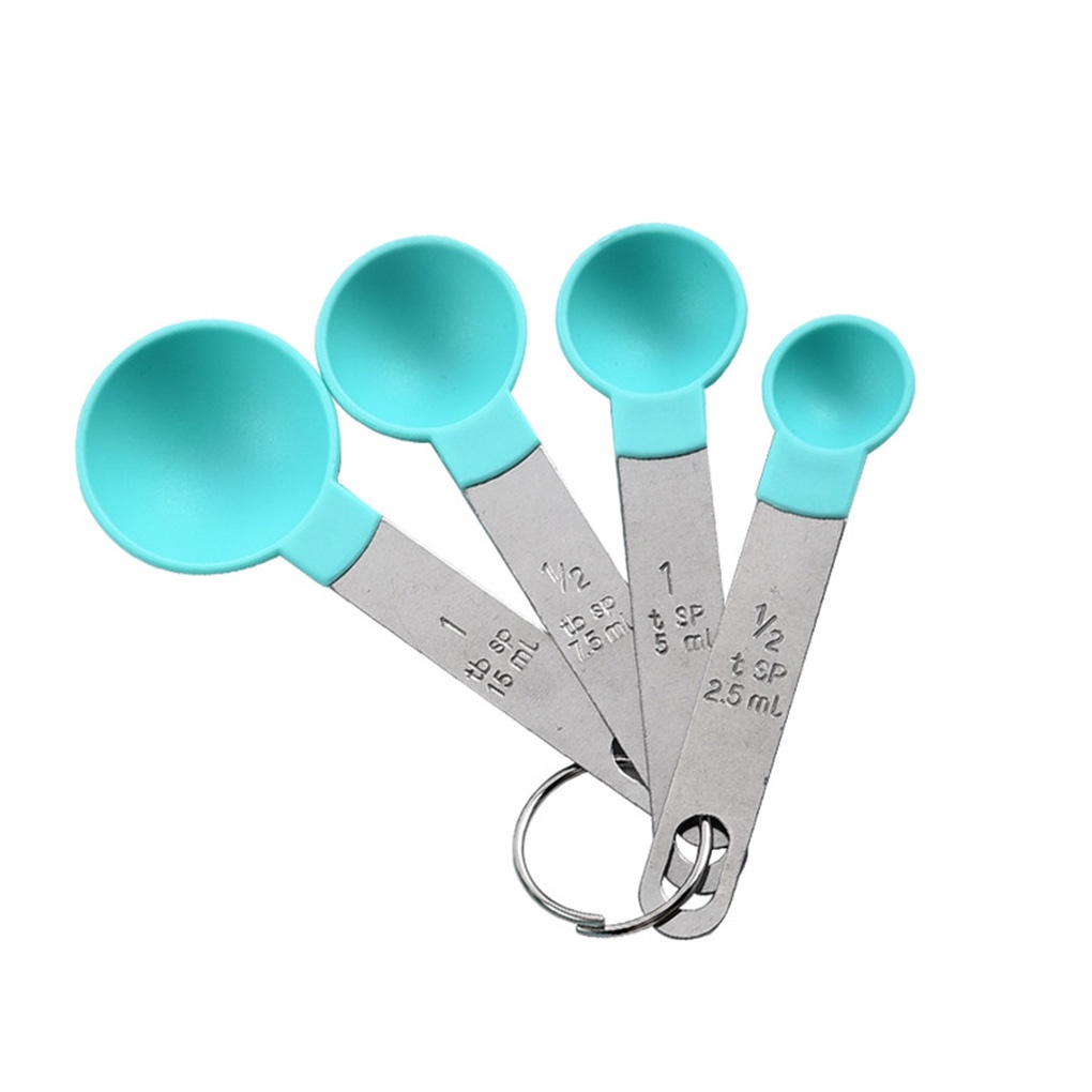 ( 2 Warna ) Sendok Takar Ukur Measuring Spoon Stainless Steal 4 in 1