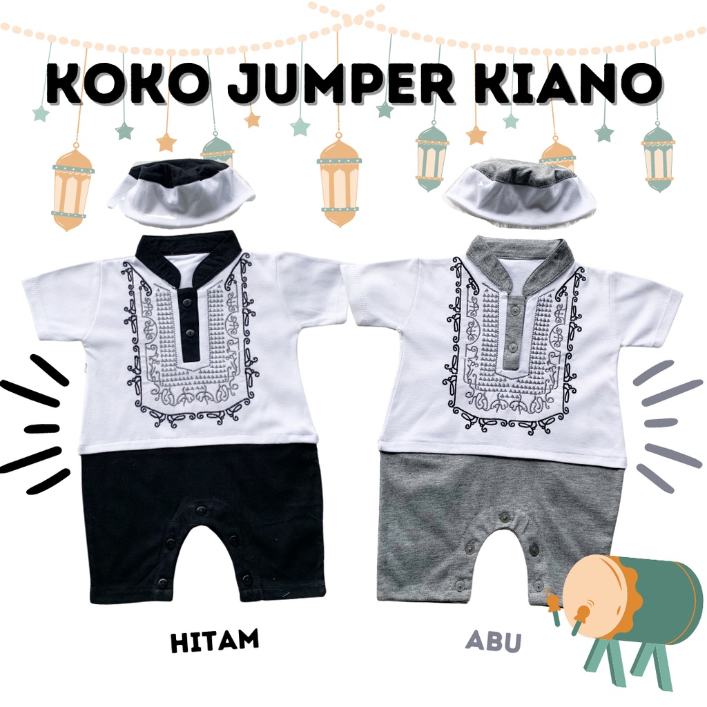 jumper koko anak laki laki bayi koko jumper KIANO ABID 0-12 bulan 12-18 bulan baju koko bayi