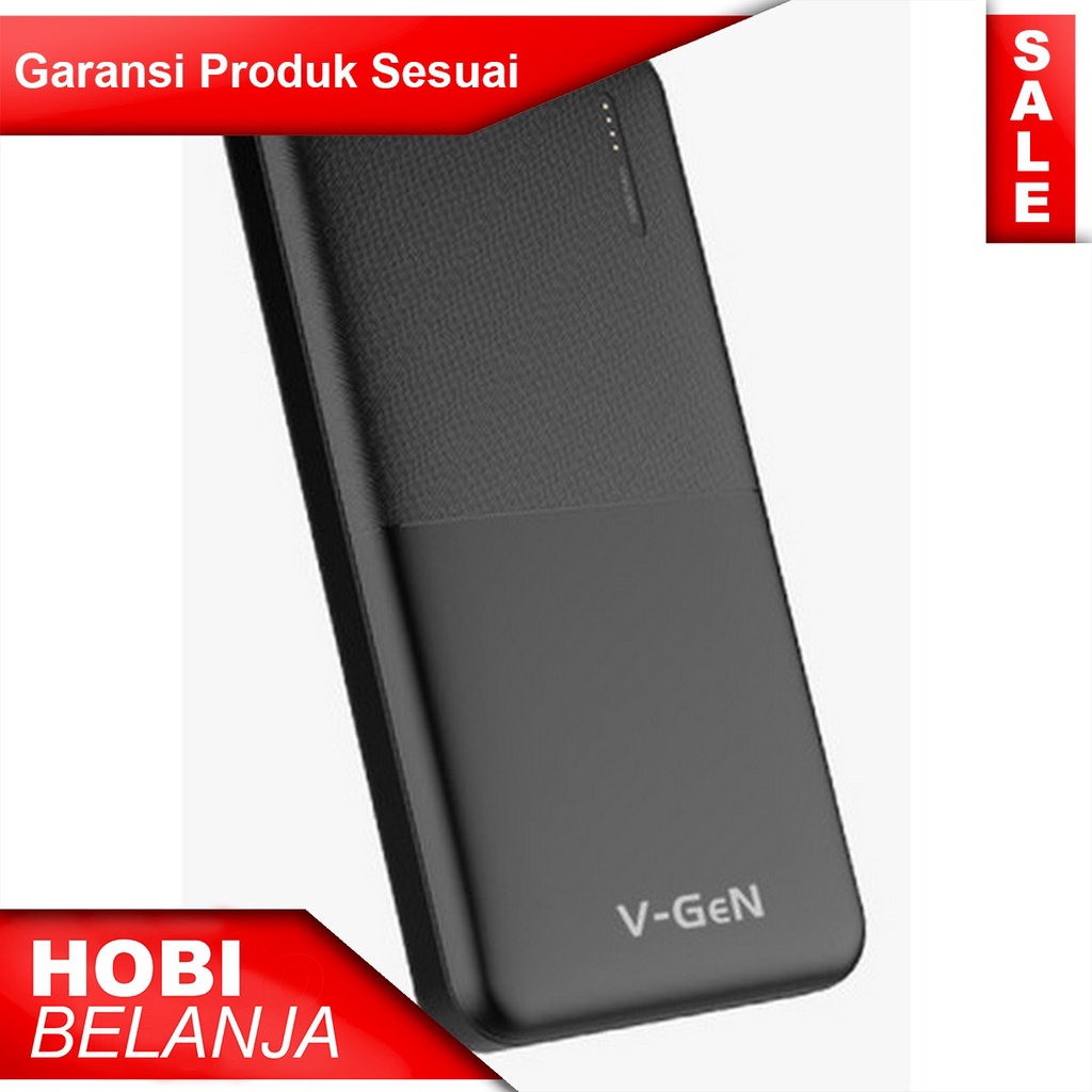 Powerbank Pb Vgen 10000 mAh V10k20 Black White