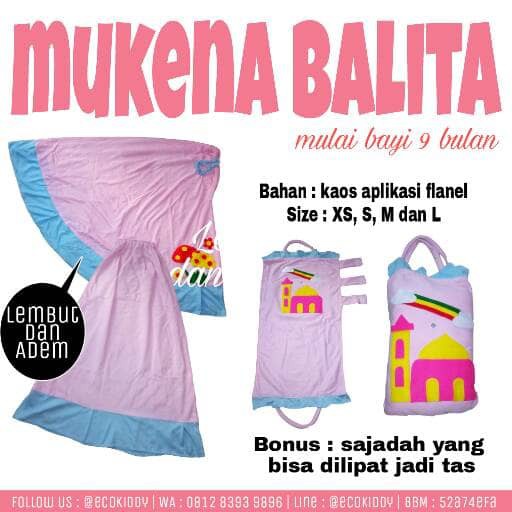 Mukena Balita Size M Mukenah Anak Bayi