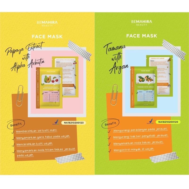 [READY] BPOM Bemahira Beauty Face Mask / Masker Wajah / Wash Off Mask