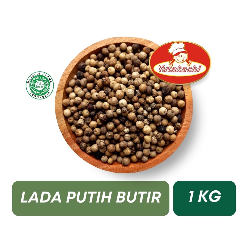 Lada Putih Butir 1 Kg / Merica Putih Super / Lada Putih Alami