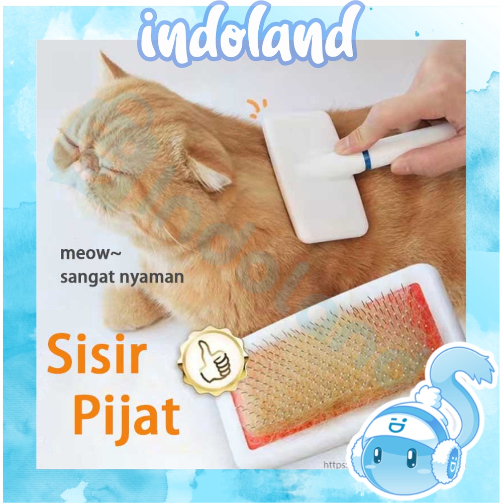 ☀INDOLAND☀  SISIR KUCING ANJING MUSANG KELINCI PET GROOMING SISIR GROOMING (MERAH PUTIH) R593 R593