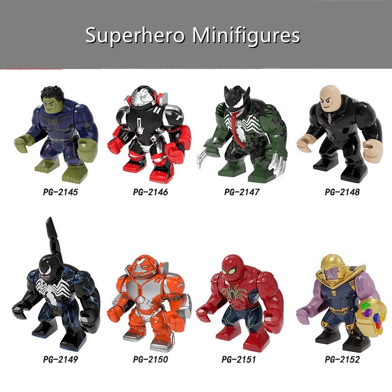 Mainan Super Heroes Avengers 4 Hulk Spiderman Venom Bahan ABS Untuk Hadiah Anak Laki-Laki