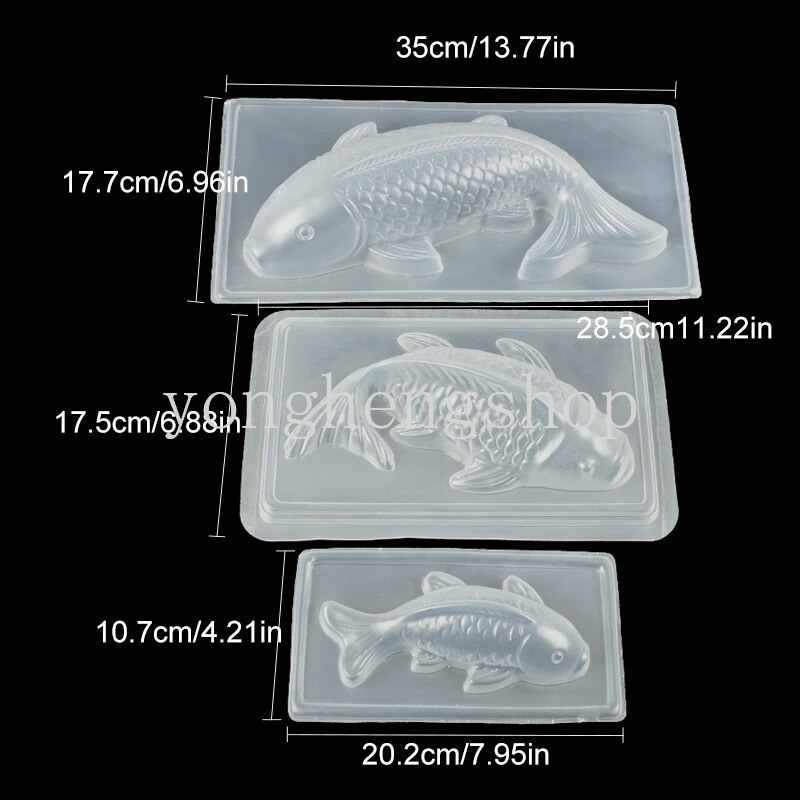 3d Cetakan Bentuk Ikan Koi Cetakan Kue Coklat Jelly Sugarcraft Rice Mould DIY Cetakan Dekorasi Kue Alat Kue Dapur Handmade Baking