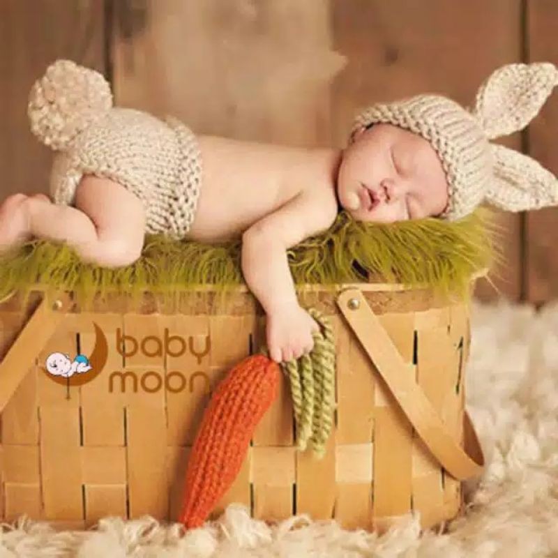 Kostum baju fotografi kostum foto bayi baru lahir, Aksesoris fotografi bayi new born, bahan rajut