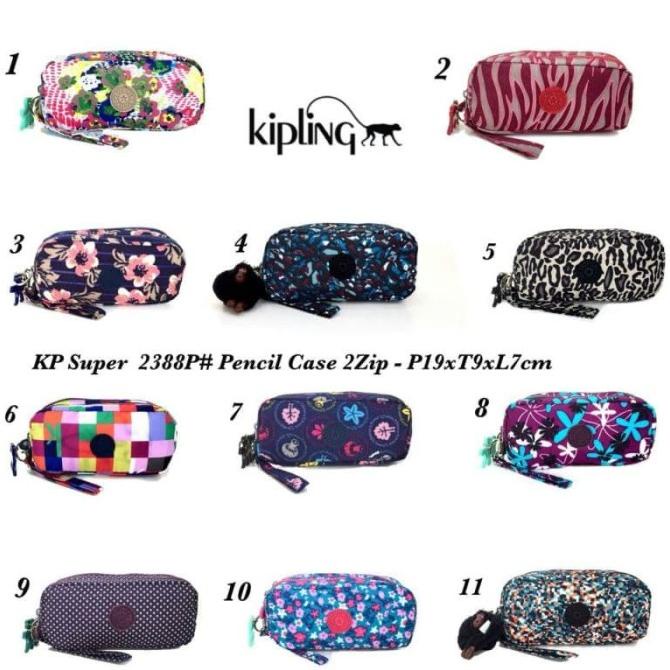 PROMO Pencil Case Kipling 2Zip# P19xT9xL7cm/TEMPAT PENSIL AESTHETIC/TEMPAT PENSIL ANAK PEREMPUAN/TEMPAT PENSIL LUCU/TEMPAT PENSIL 3D/TEMPAT PENSIL TRANSPARAN/TEMPAT PENSIL LUCU/TEMPAT PENSIL KOREA/TEMPAT PENSIL KAIN/TEMPAT PENSIL KALKULATOR