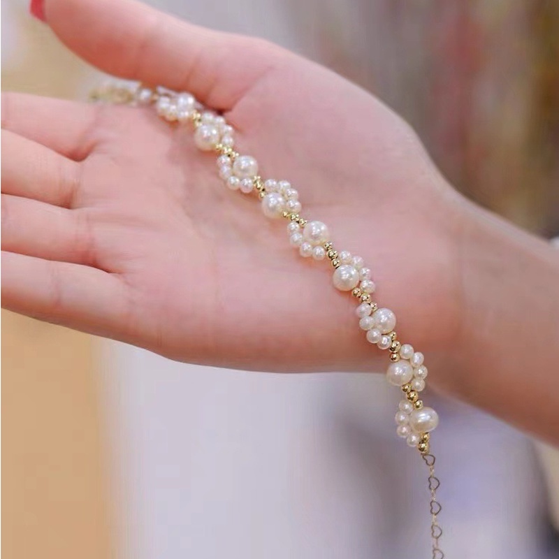 Gelang Mutiara Desain Cakar Kucing Gaya Vintage Untuk Wanita