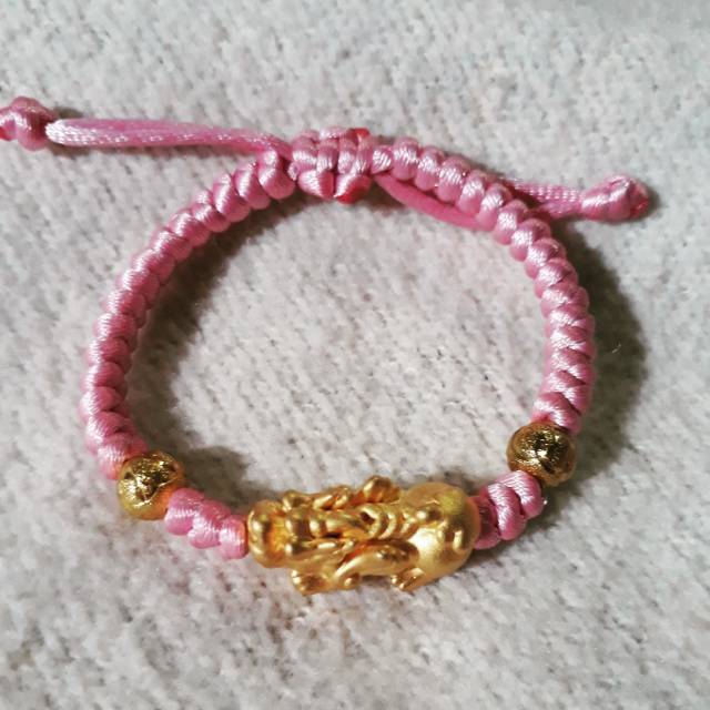 gelang charm {IMITASI} emas HK naga pixiu