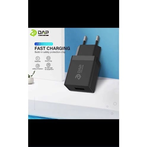 Batok Charger DAP D-AT5 1USB PERPCS Kepala Casan DAP D-AT5 1PCS Adaptor Charger DAP D-AT5 1USB 1PCS ORIGINAL