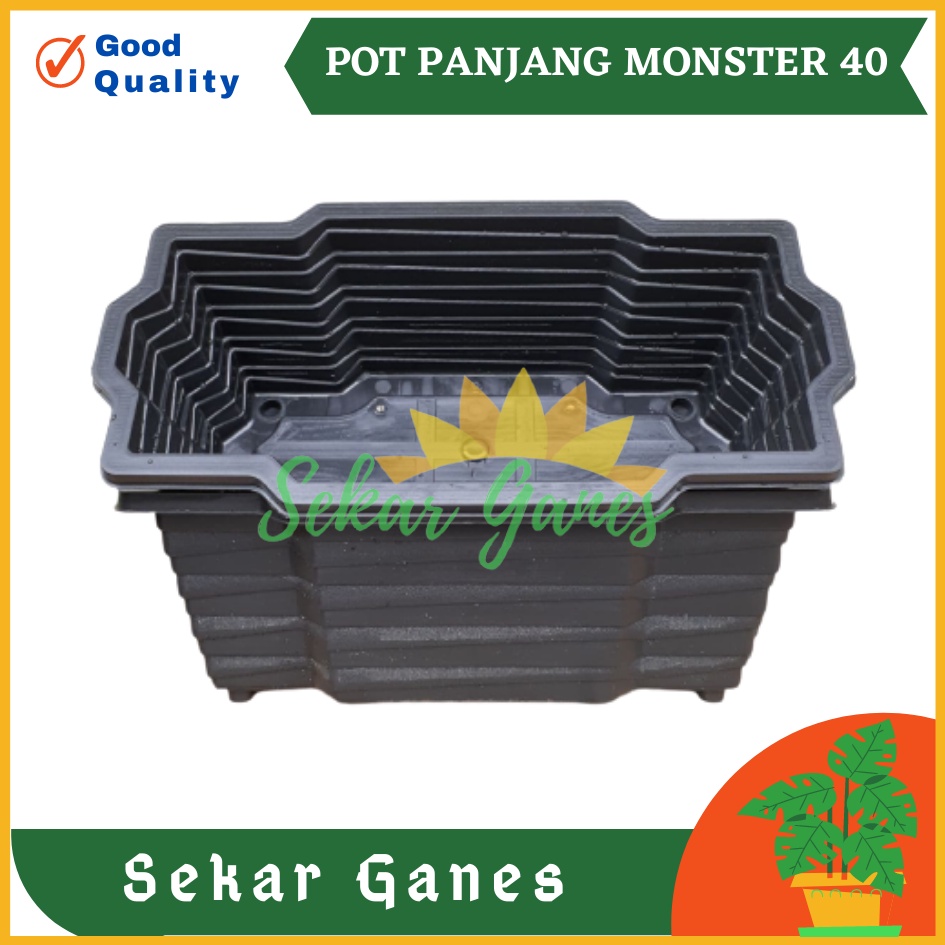 Pot Monster 40 Hitam By Garden Of Love Pot Panjang Plastik Putih Murah Tanaman Mirip Pot Sgp 03 05