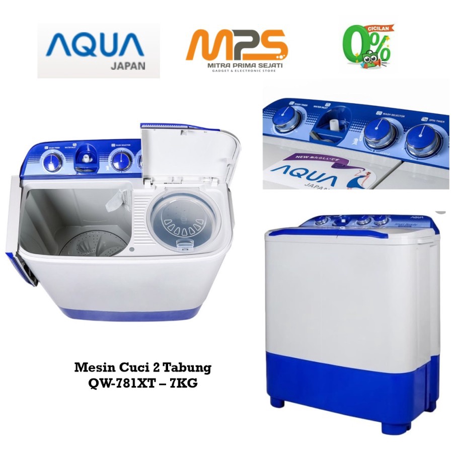 Mesin Cuci 2 Tabung AQUA QW-781XT – 7KG