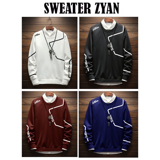 Fortglass ZYAN SWEATER HODIE RAJUT JUMPER POLOS PRIA LENGAN PANJANG