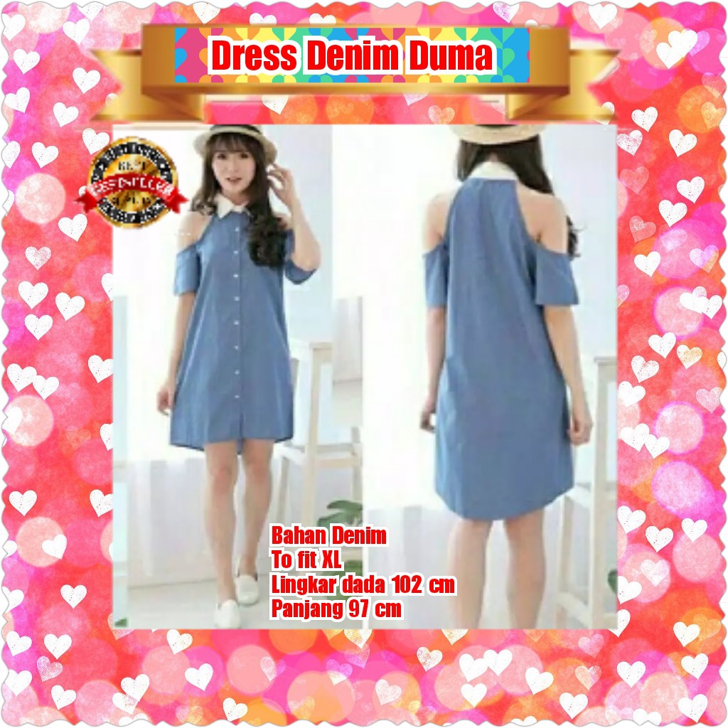 DRESS DENIM DUMA / TERPOPULER TERLARIS TERMURAH