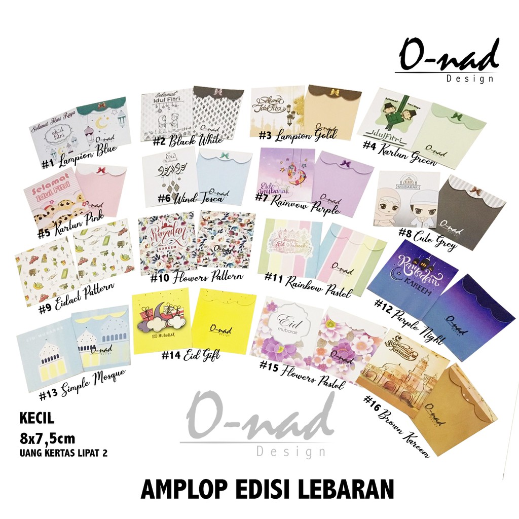 

Amplop Lebaran Idul Fitri / Angpao Full Color Design Lucu ( 1 Pak Isi 10 pcs ) Ukuran 8 X 7,3 cm