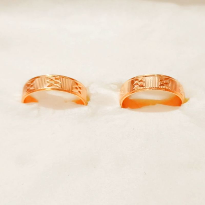 Cincin Dewasa (1pcs) Polos Ukir Dan Pasir Ukir