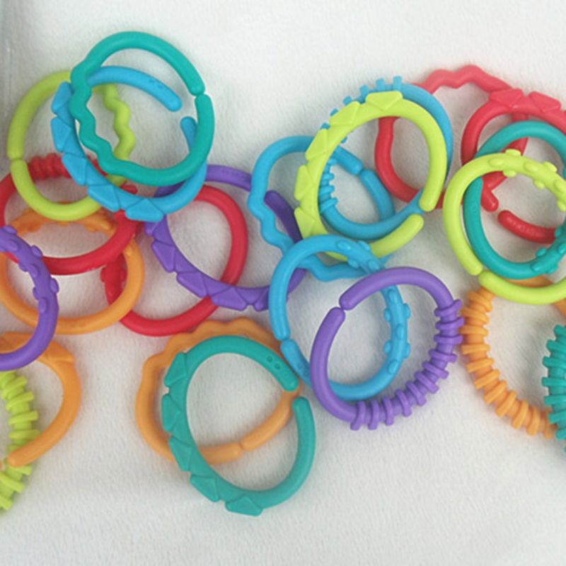 Mary 24pcs / Set Mainan Teether Ring Warna-Warni Untuk Bayi Newborn