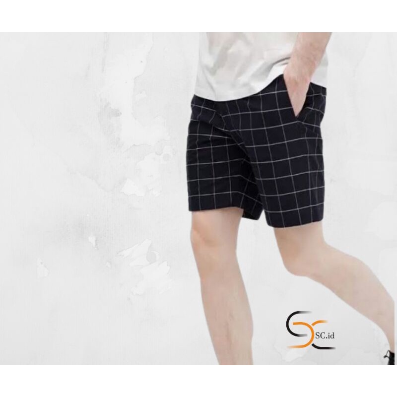 CELANA TARTAN PRNDEK CELANA KOTAK KOTAK PENDEK CELANA TARTAN KARET CELANA PENDEK PRIA