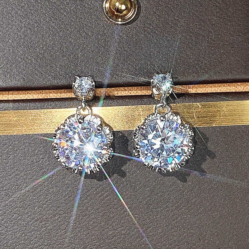 Anting Juntai Bentuk Kunci Bulat Untuk Wanita
