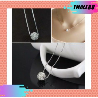 ♥TMALL88♥ Kalung Stainless Crystal H16 Bentuk Bola Diamond / Titanum Crystal h16 Jewelry