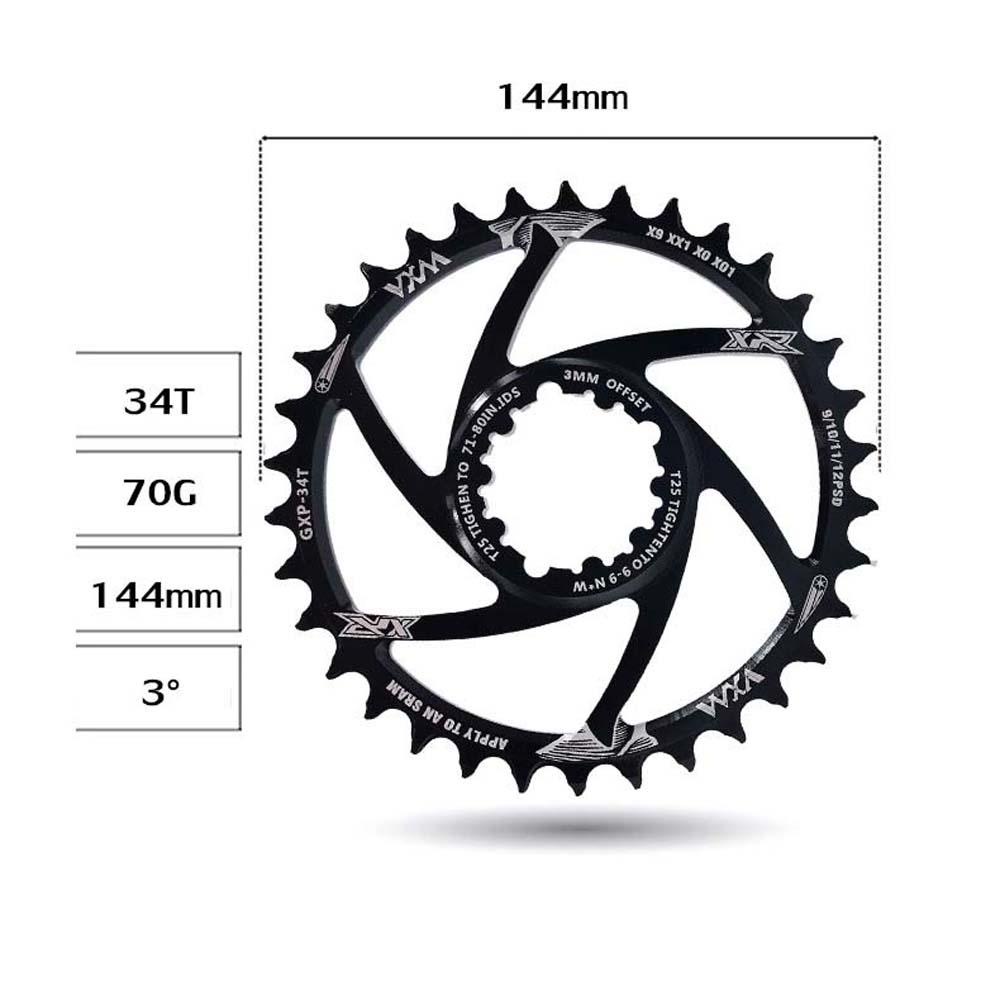 Lanfy Plat Gigi Sepeda Jalan Ultralight Offset 3MM Bagian Sepeda Gigi Cakram Paduan Aluminium Lebar Sempit 30/32/34 /36 /38 /40T Crankset Plat